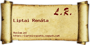 Liptai Renáta névjegykártya
